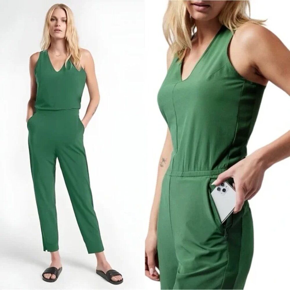 Athleta Vineyard Green Brooklyn Jumpsuit 10
